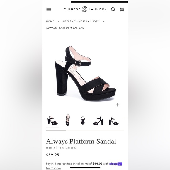 Size 9 black platform heels from Chinese Laundry in excellent condition! - Picture 4 of 5